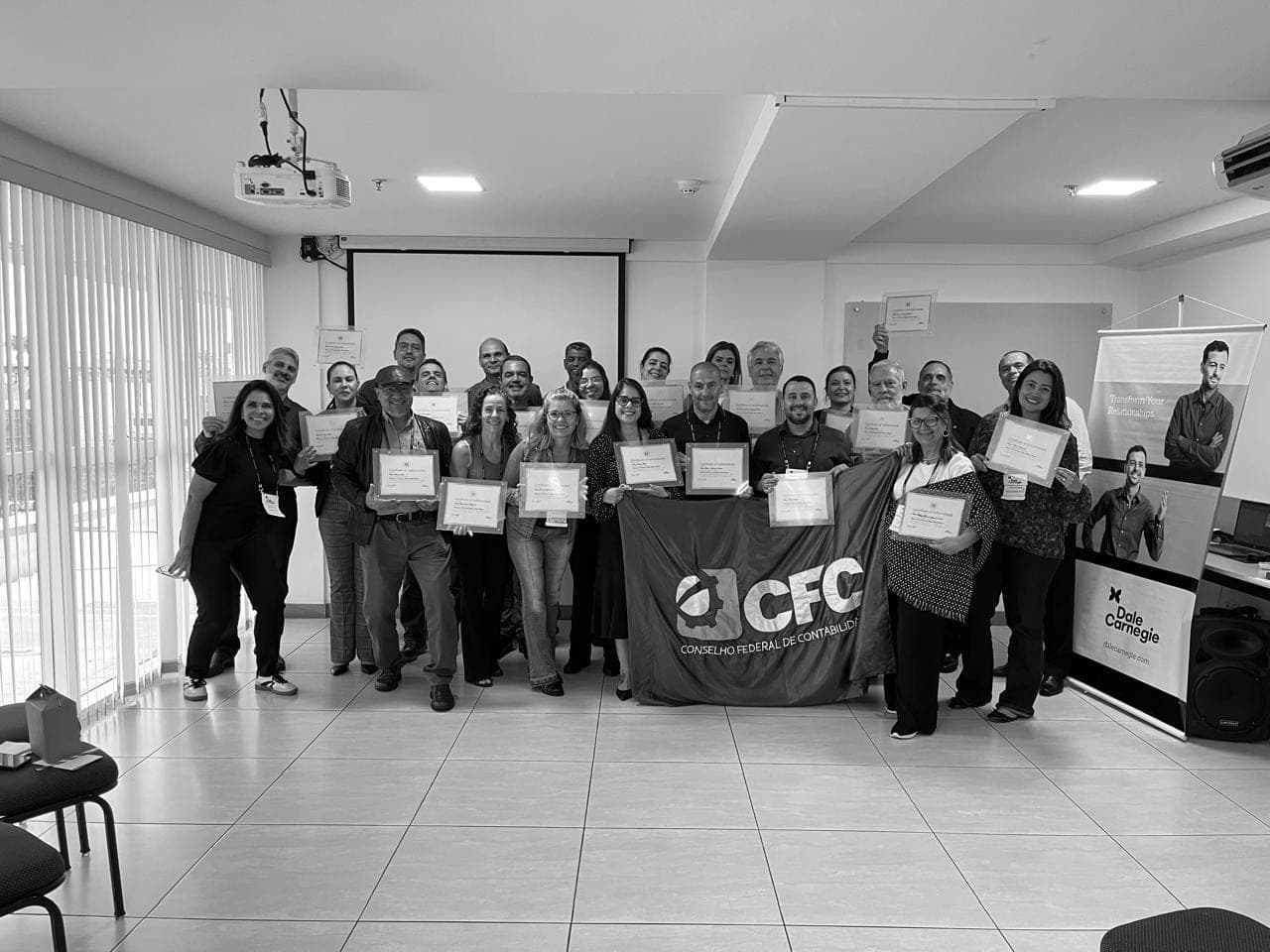 Participantes da CFC durante treinamento Dale Carnegie